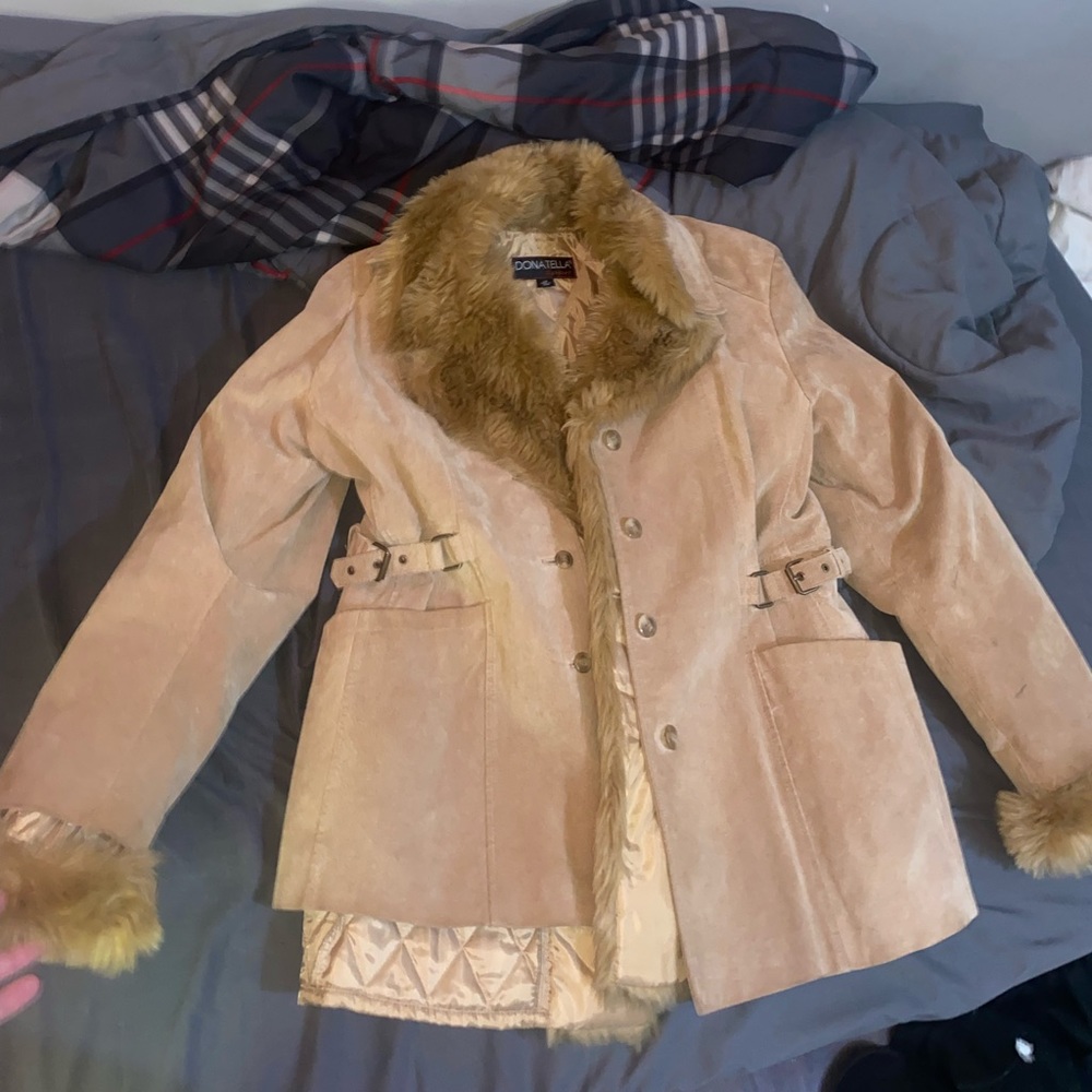 Donatella Sport jacket with removable faux fur size Large